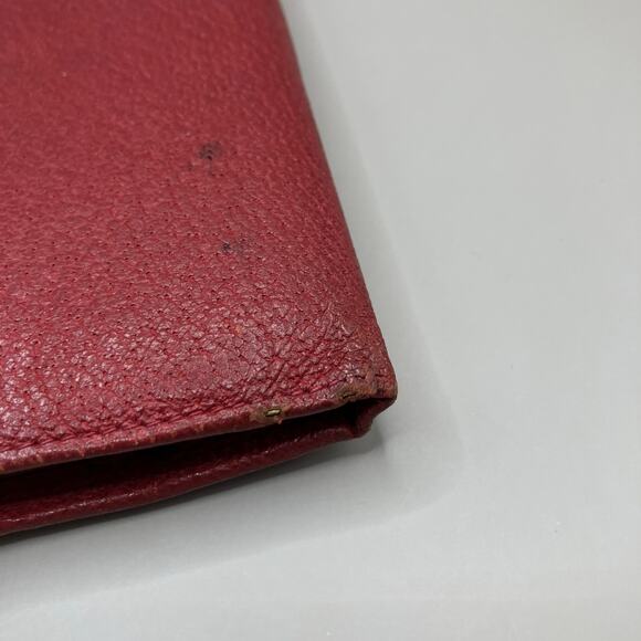 VTG Gucci Wallet Red Leather Bifold Kisslock Framed Card Holder Classic Luxury - Picture 7 of 15